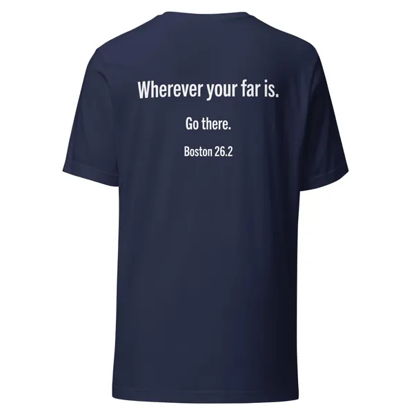 Wicked Far Boston 26.2 Race Collection shirt, back view
